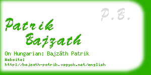 patrik bajzath business card