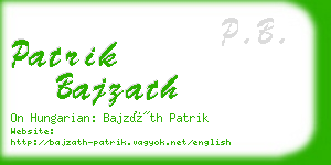 patrik bajzath business card